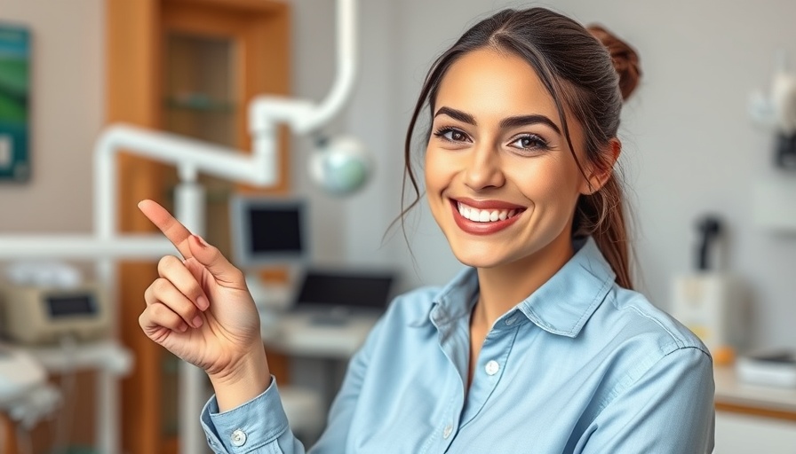 Dental veneers step-by-step guide with a smiling educator.