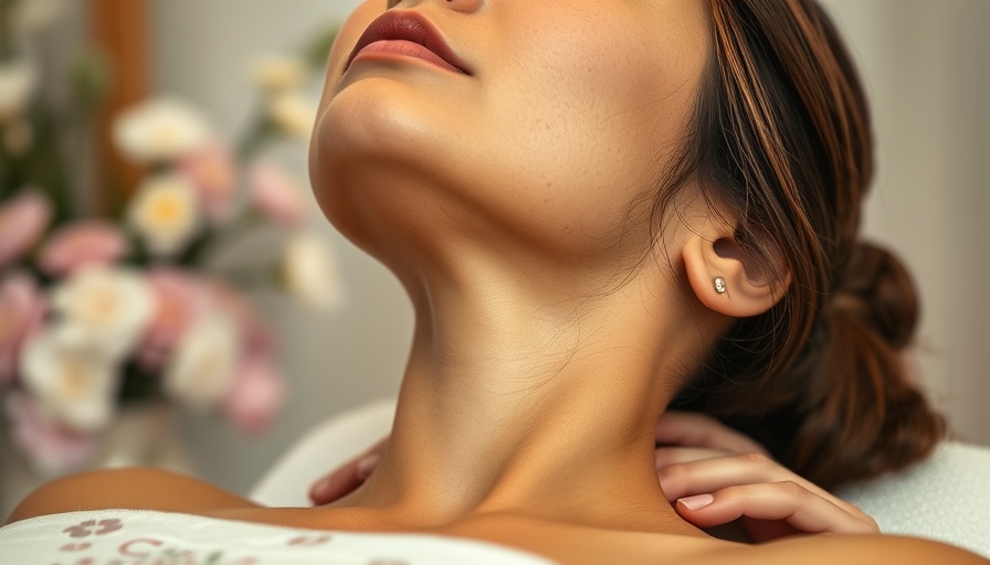 Woman experiencing emotional release from trauma with neck and back massage.