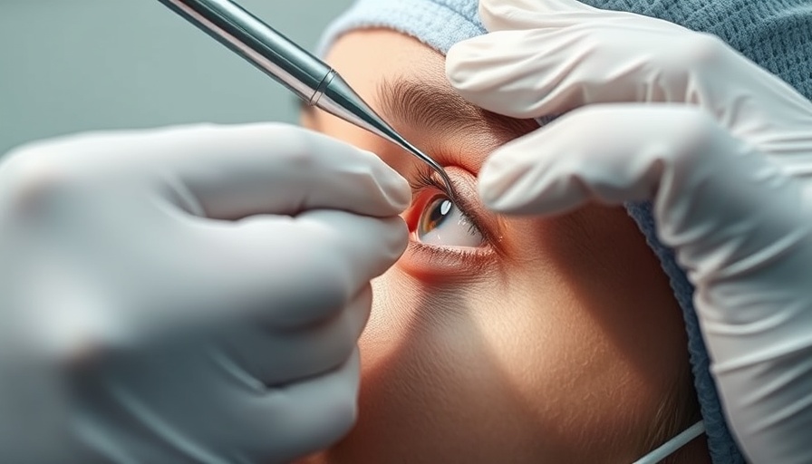 Lipoma removal procedure shown in a clinical setting with tools.