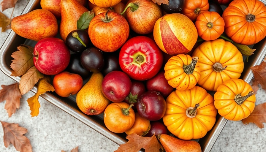 Assorted healthiest fall fruits including pears and apples.