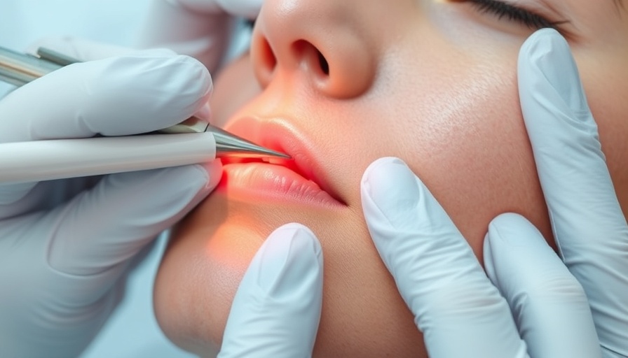 Dermatologist performing skin treatment for rash.