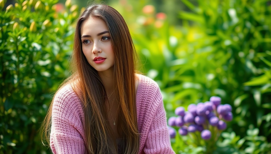 Serene woman embodying proactive healthcare in a lush garden.