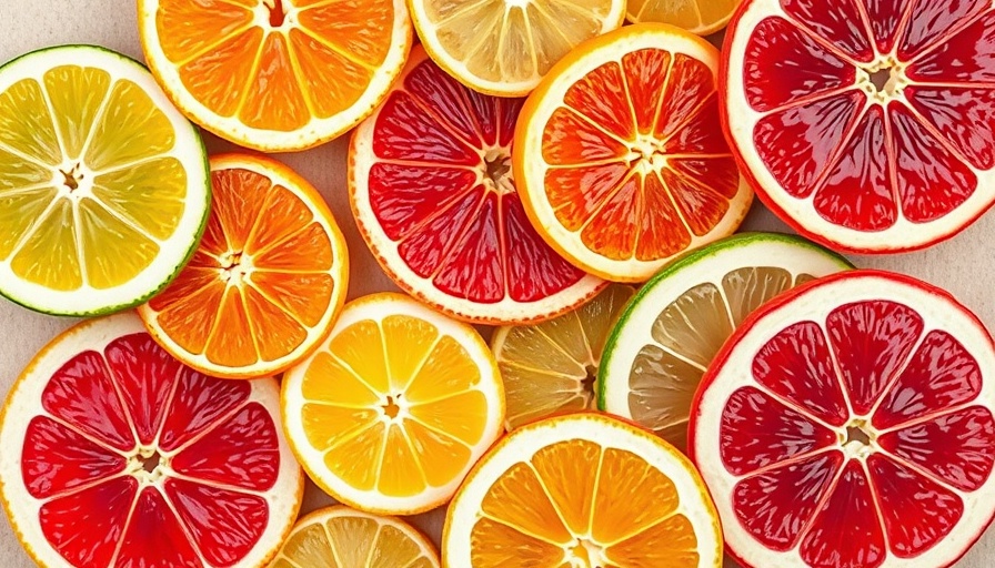Assorted citrus slices displaying vibrant colors for best type of Vitamin C.