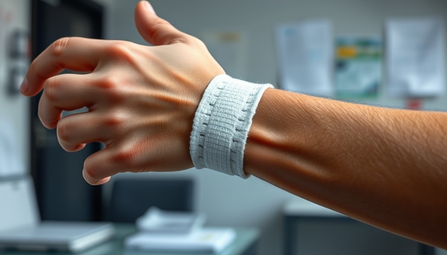 Cotton bandage on arm indicating possible signs of hemophilia.