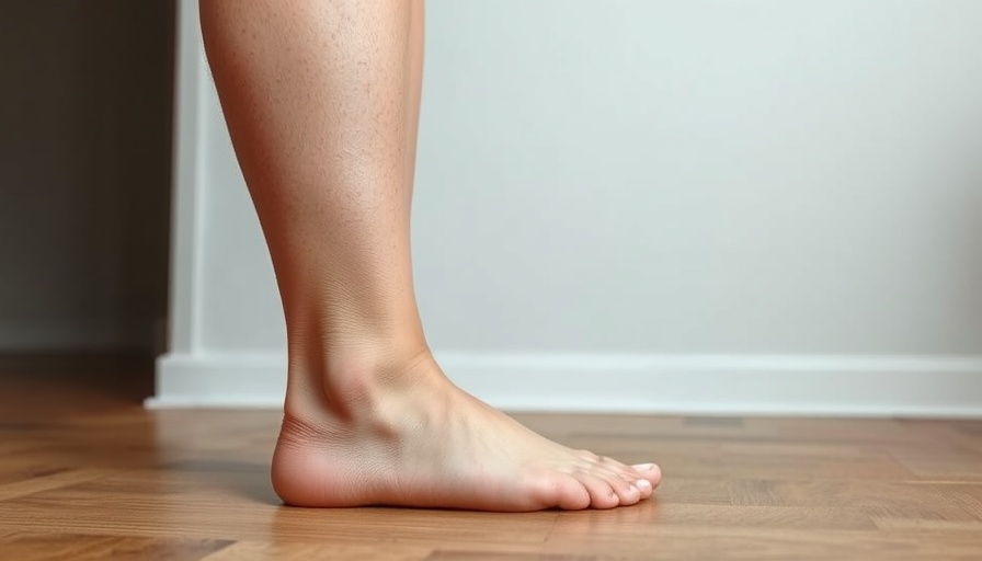 Visual representation of lymphedema for foot pain relief context