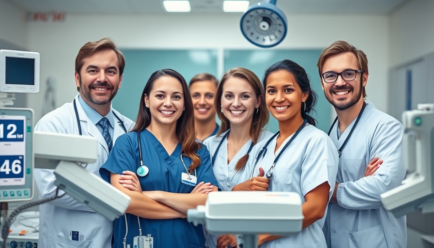 Healthcare professionals smiling confidently in a medical setting, signifying a wellness journey.