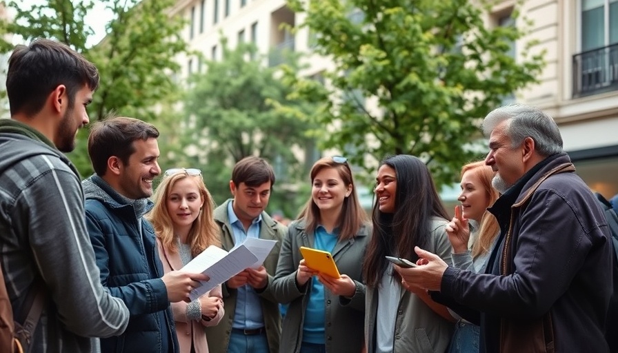 People participating in an engaging street quiz game, dental care theme.