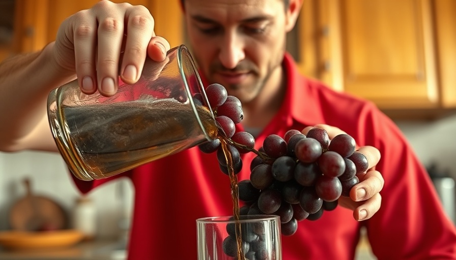 Meal prep for healthy eating with grapes in kitchen setting