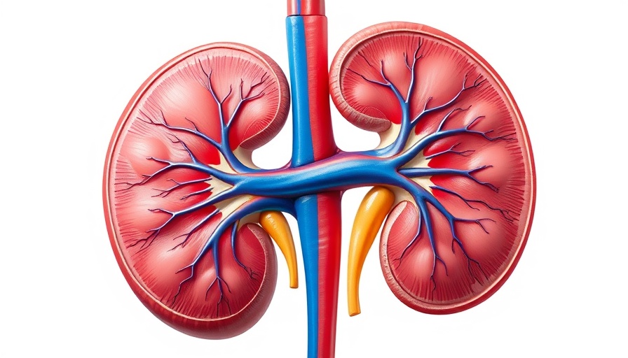 Anatomical illustration highlighting kidney anatomy for natural kidney support.