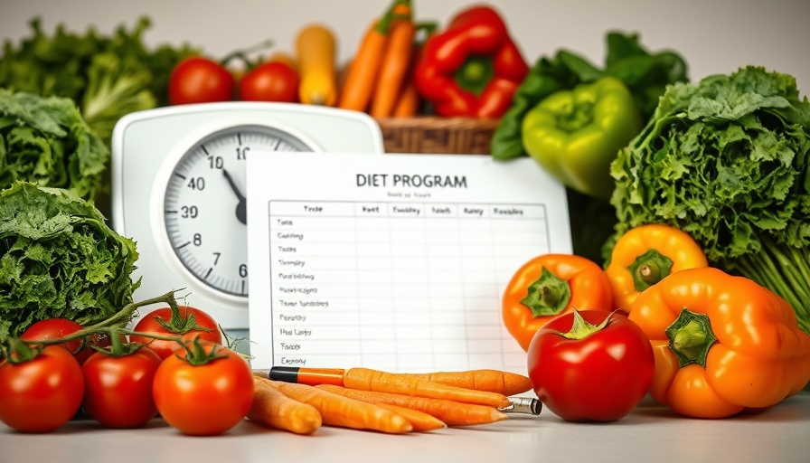 Low Carb vs DASH Diet planning with fresh vegetables and chart.