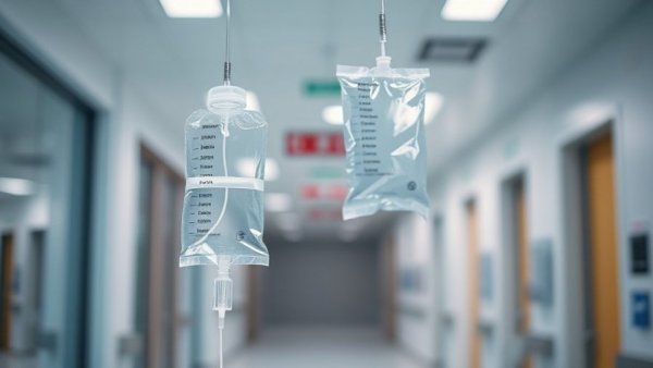 IV drip bag representing medical supervision during detox in a hospital.