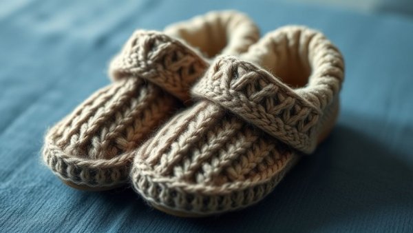 Best women’s slippers: Woolen slippers with fluffy lining on blue surface.