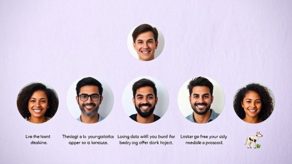 Diverse individuals in circular frames discussing animal behavior insights.