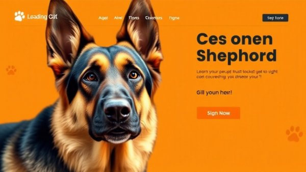 How Far Can a Dog Smell? Informative website banner with a German Shepherd and promotional text.