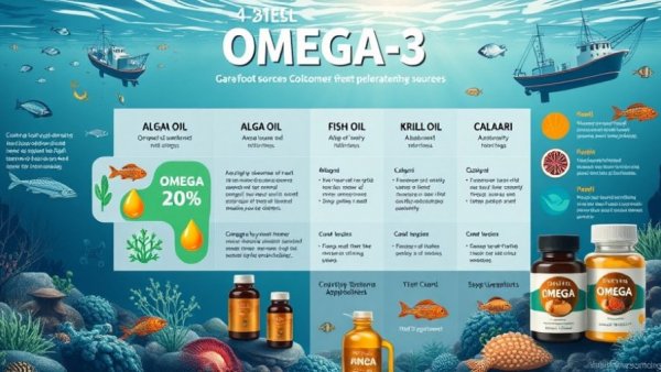 Omega-3 for Dogs and Humans infographic comparing sources.