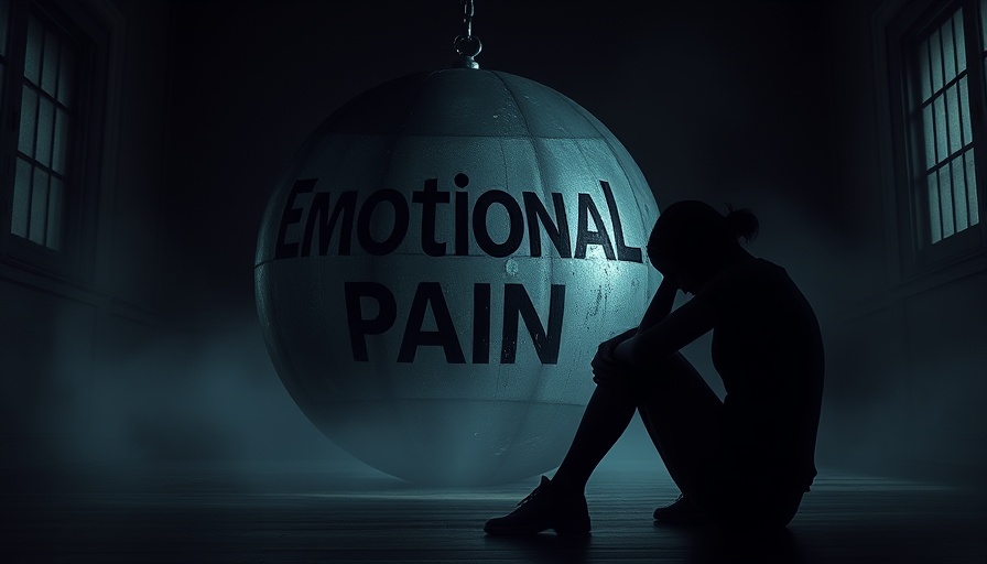 Hidden brain circuit: Emotional pain depicted in a chained silhouette.