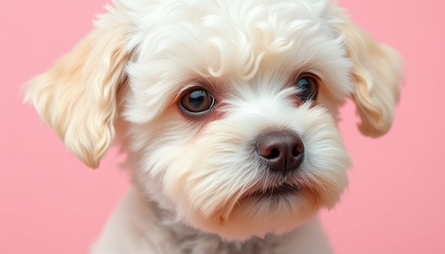 Small white dog with tear stains, text about tear marks.