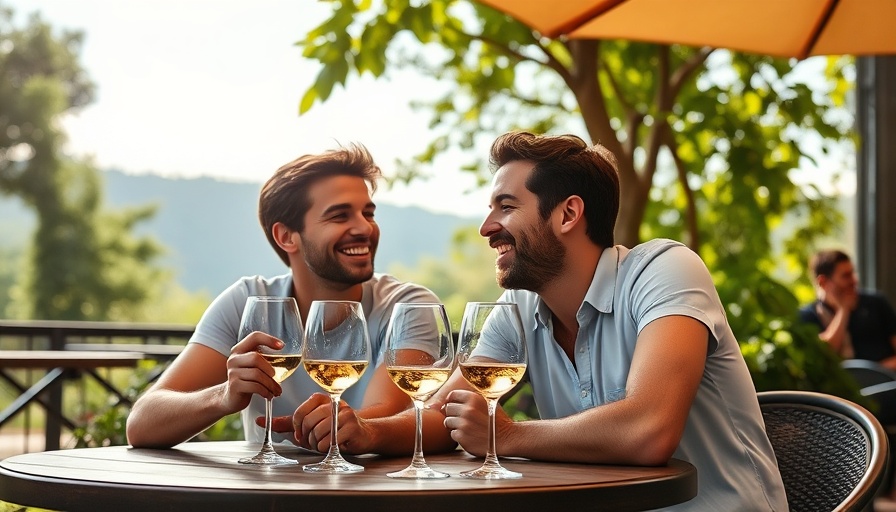 Smiling couple at outdoor cafe enjoying the day