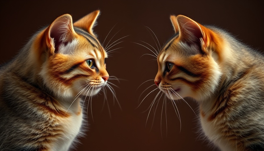 Helping Your Cats Get Along: Two cats facing off