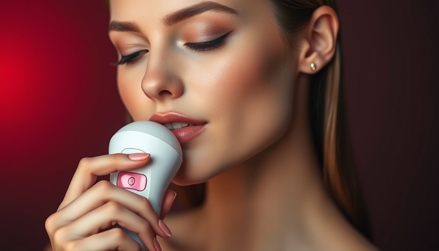 Ulike Air 3 IPL hair removal device in use by a sleek woman.