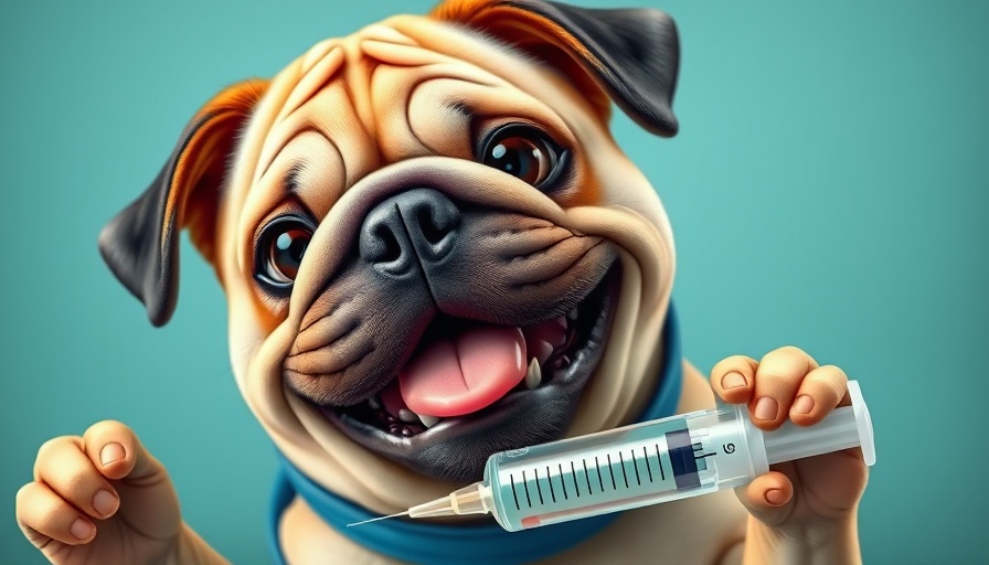 Dog Vaccination Costs in 2025 visualized with pug and syringe.
