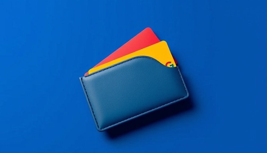 Google Wallet icon featuring colored cards for promotion.
