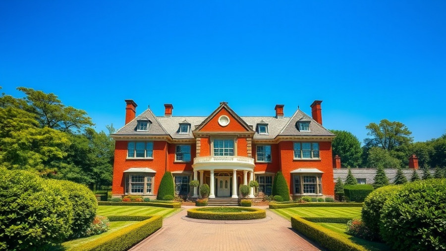 Elegant brick mansion highlighting ultra-luxury home sales in Greenwich CT.