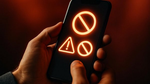 Australia's Under-16 Social Media Ban concept with smartphone warning.