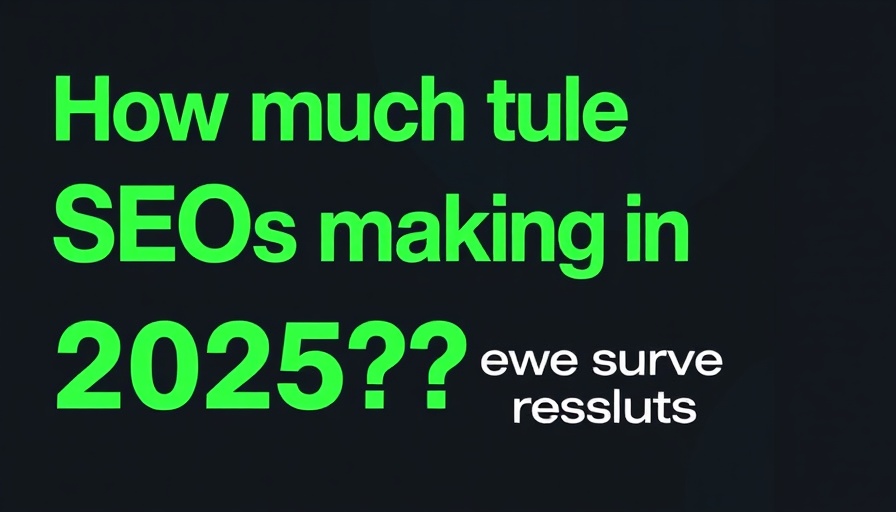 Infographic on SEO salaries in 2025, survey results highlighted.