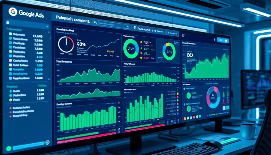 Abstract Google Ads dashboard visualizing changes August 2025.