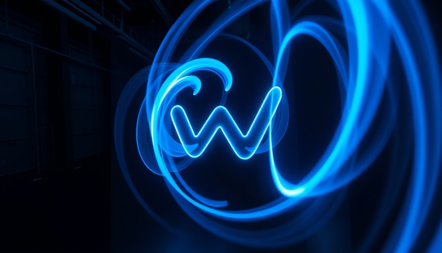 Dynamic blue light trails with abstract Bing logo, Clicks to Conversions from AI Search.