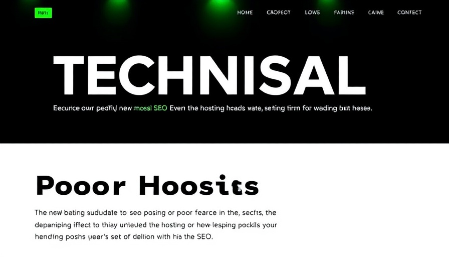 Blog graphic on how poor hosting affects SEO, with bold text and green highlights.