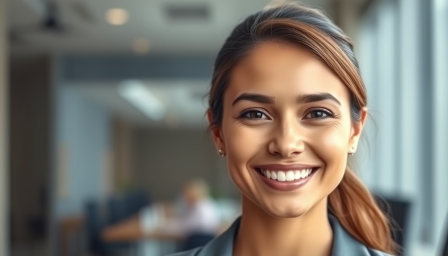 Agile Leadership spotlight: confident woman with a friendly smile.