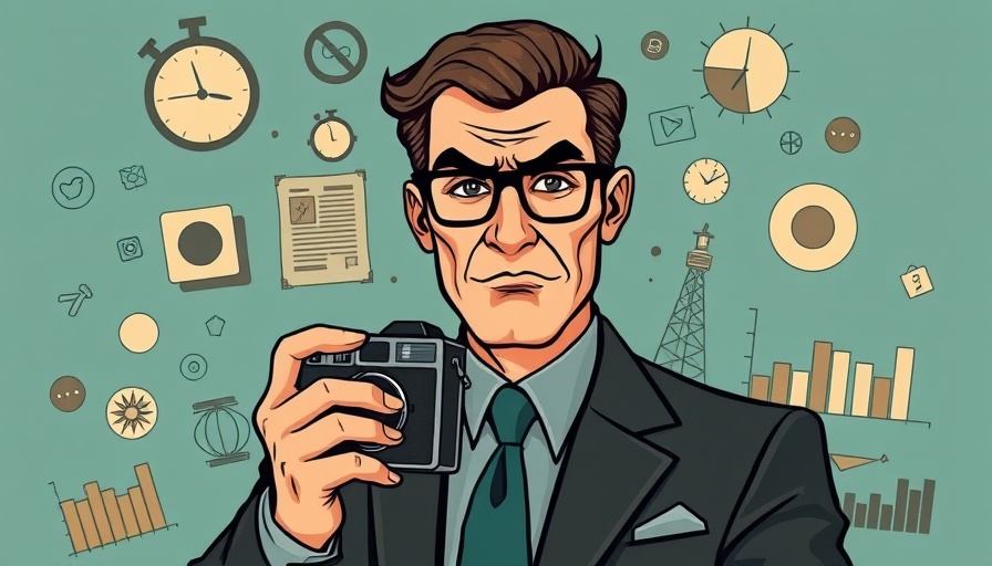 Retro businessman cartoon promoting best reputation management agency