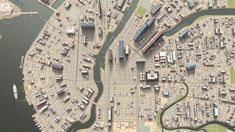 Detailed digital map of New York City with intricate street patterns.