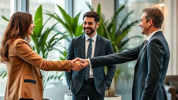 Business meeting handshake illustrating Agile Transformation at TCS.