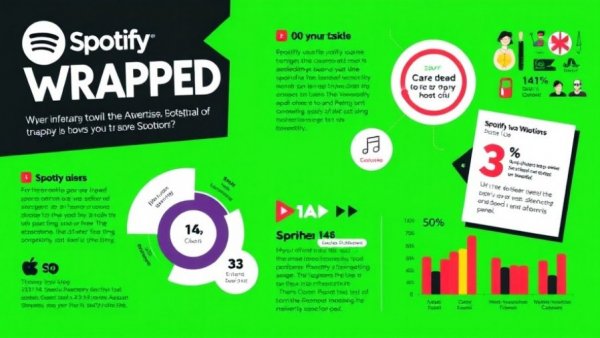 Dynamic Spotify Wrapped for Advertisers infographic with vibrant graphics.