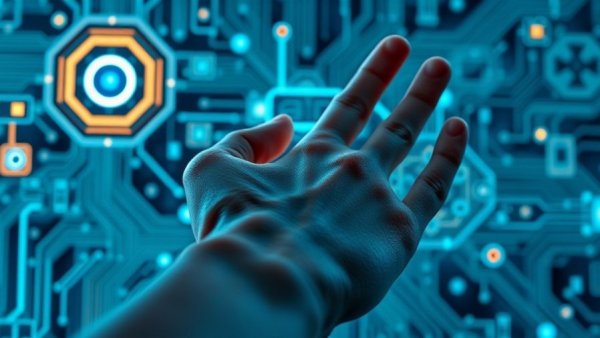 Futuristic interface with AI network, related to GitHub AI Model Training