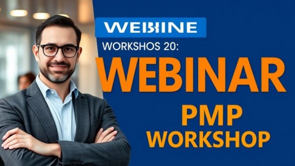 PMP-Aligned Project Management Workshop banner featuring a male consultant.