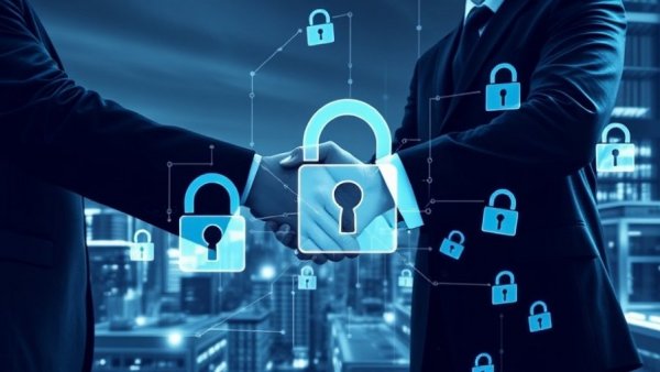 Microsoft Anthropic Mythos Cyber Defense handshake over digital security icons.