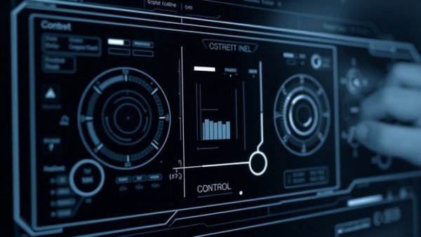 Sleek control panel design with hand sketching concept.