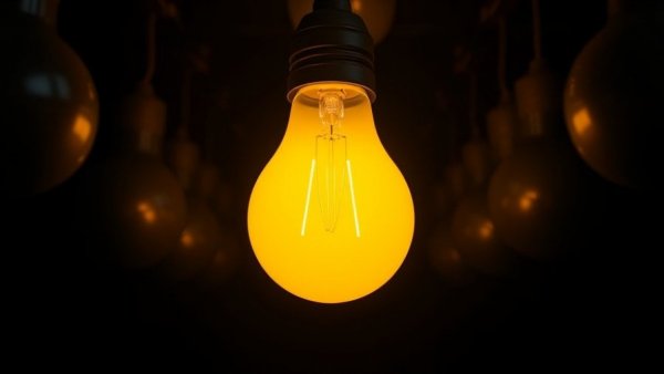 Yellow lightbulb among grey bulbs symbolizing marketing trends for 2026.