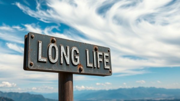 Aging In Place concept with long life sign and mountain view.