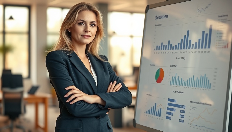 Chief Strategy Officer analyzing business charts in modern office