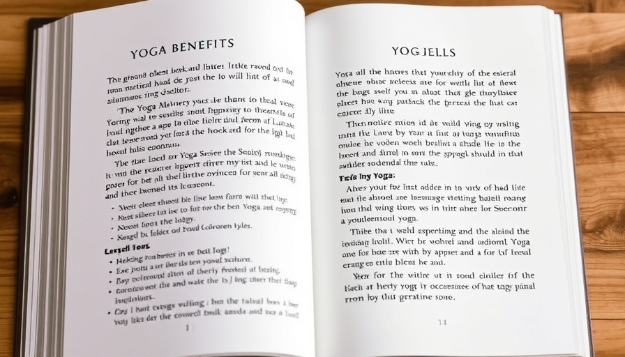 Holistic Health Guide text on yoga benefits and posture.