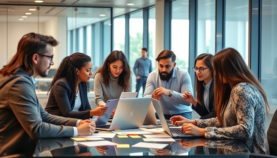 Diverse team collaborating in modern office for Agile transformation