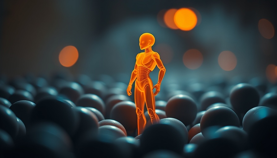 Glowing figure symbolizing thought leadership in a dark crowd.