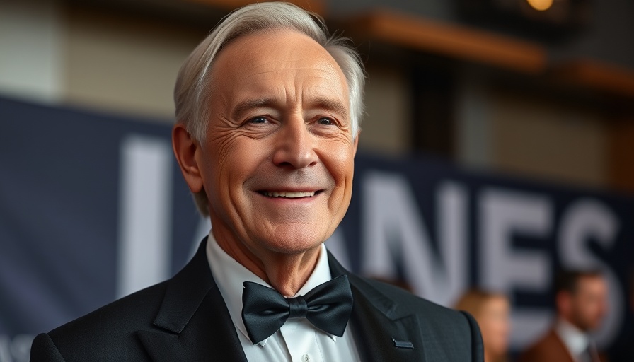 Distinguished man in tuxedo at event, inspirational quotes theme.