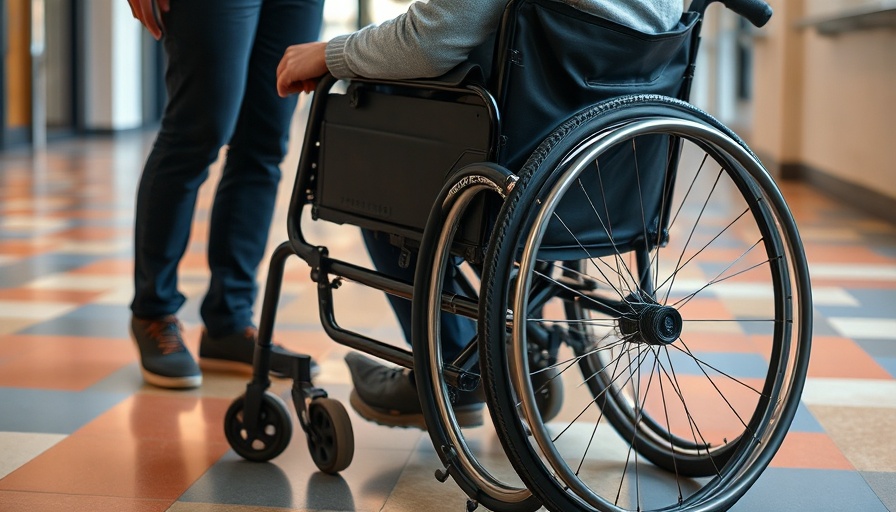 Person in wheelchair discussing with colleague, disability employment theme