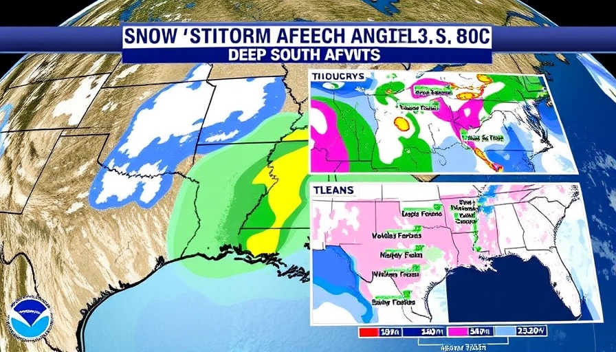 Polar vortex winter storm advisory in Deep South with map and details.